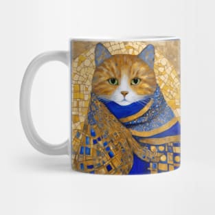 Klimt Tabby Cat with Green Eyes Mug